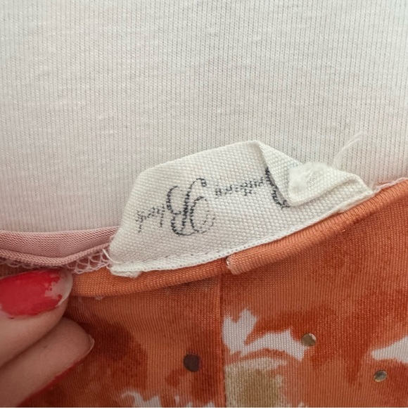 Floral Print Women's Top tropical fairy bling grunge boho XL - Picture 6 of 6